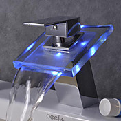 LENNOX - Robinet de salle de bain mitigeur à cascade avec LED
