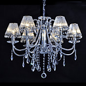 Crystal Chandelier with 6 Lights in Warm Light