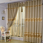 panneau de rideau jacquard floral de polyester de l'économie d'énergie