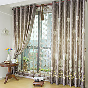 (Un panneau) jacquard pissenlit polyester rideau d'économie d'énergie