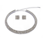 de haute qualité en alliage tchèque strass mariage collier plaqué et mis des bijoux boucles d'oreilles