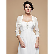 Gorgeous Chiffon 3/4-Length Sleeve Wedding / Special Occasion Jacket / Wrap With Appliques(More Colors)