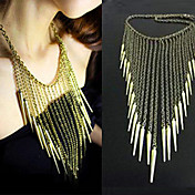 Women's Rivet Tassels Necklace
