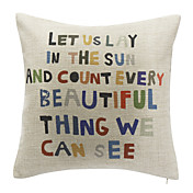 coton lettres oreiller couvercle décoratif