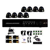 8 Channel One-Touch DVR système de vidéosurveillance en ligne (8 caméra dôme d'intérieur avec Sony CCD)