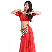 Dancewear Chiffon and Velvet Belly Dance Outfit For Ladies More Colors