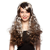 Capless Long Heat-resistant Fashion Mixed Color Costume Party Wig