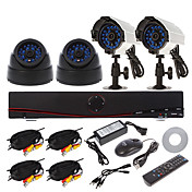 4CH 960H Home Security System DVR Kit (4pcs 700TVL IR Cut Indoor/Outdoor Camera, HDMI USB 3G Wifi)