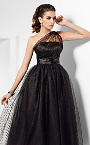 une ligne un thé-longueur tulle robe de cocktail épaule inspiré par Kaley Cuoco aux Emmys