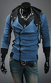 Contraste Homme Couleur capuche manches longues Pull