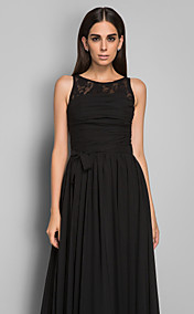 Sheath/Column Jewel Chiffon Evening Dress